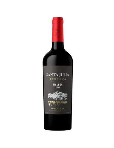 Botella de Santa Julia Reserva Malbec 750 ml, vino tinto